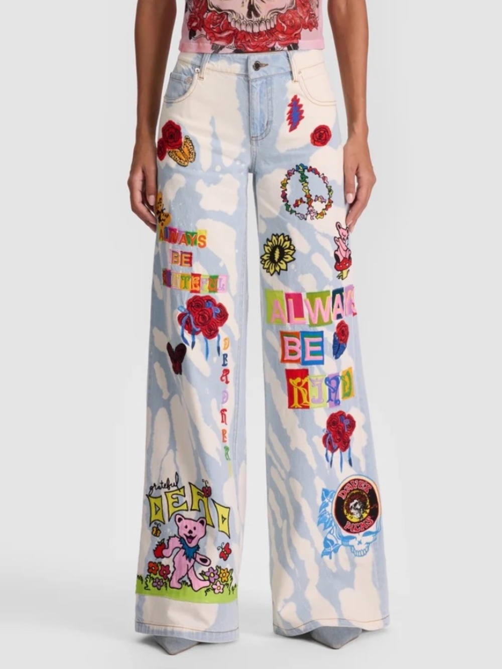Alice + Olivia Grateful Dead Amazing Jean size 26 - Picture 7 of 13